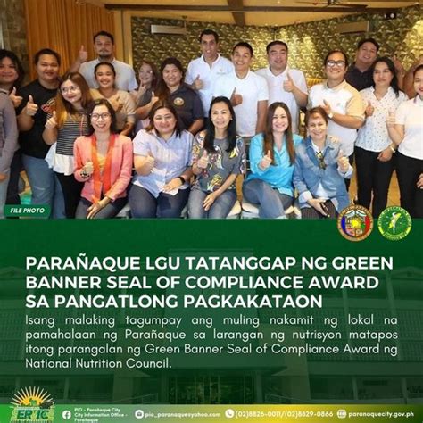paranaque city.ph/mrcs|Parañaque LGU to receive 'Green Banner Seal of Compliance' .